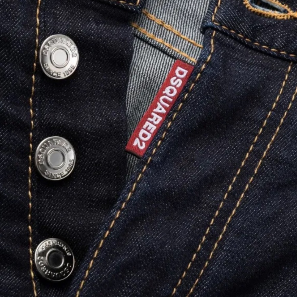 DSQUARED2 Cool Guy Jean in Dark Wash Denim logo print slim-fit jeans size 48 - Picture 7 of 12